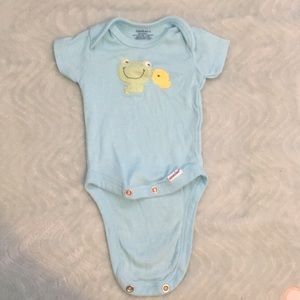 Blue newborn onesie